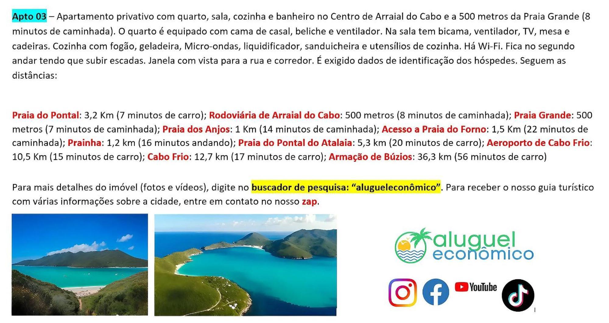 Arraial Do Cabo - Brisas Do Farol - Aluguel Economico Apartamento Exterior foto