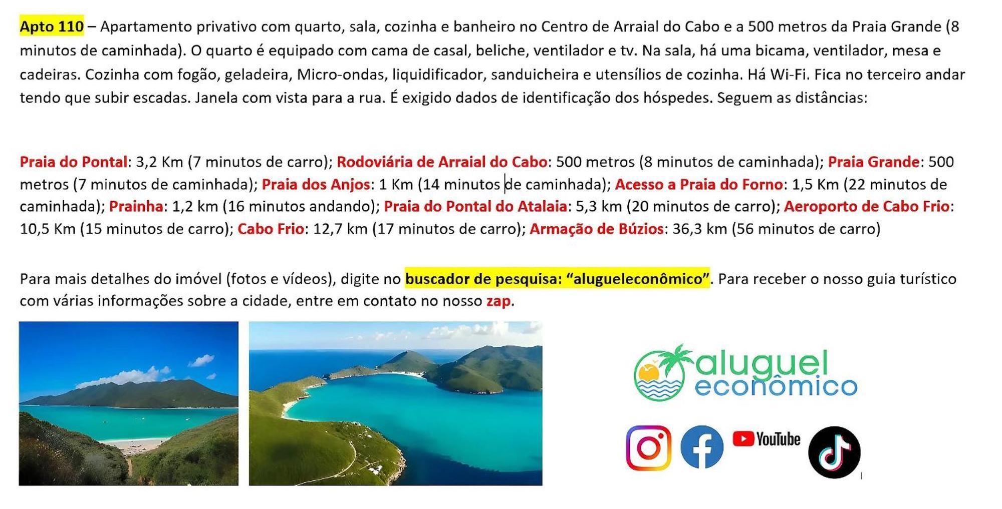 Arraial Do Cabo - Brisas Do Farol - Aluguel Economico Apartamento Exterior foto