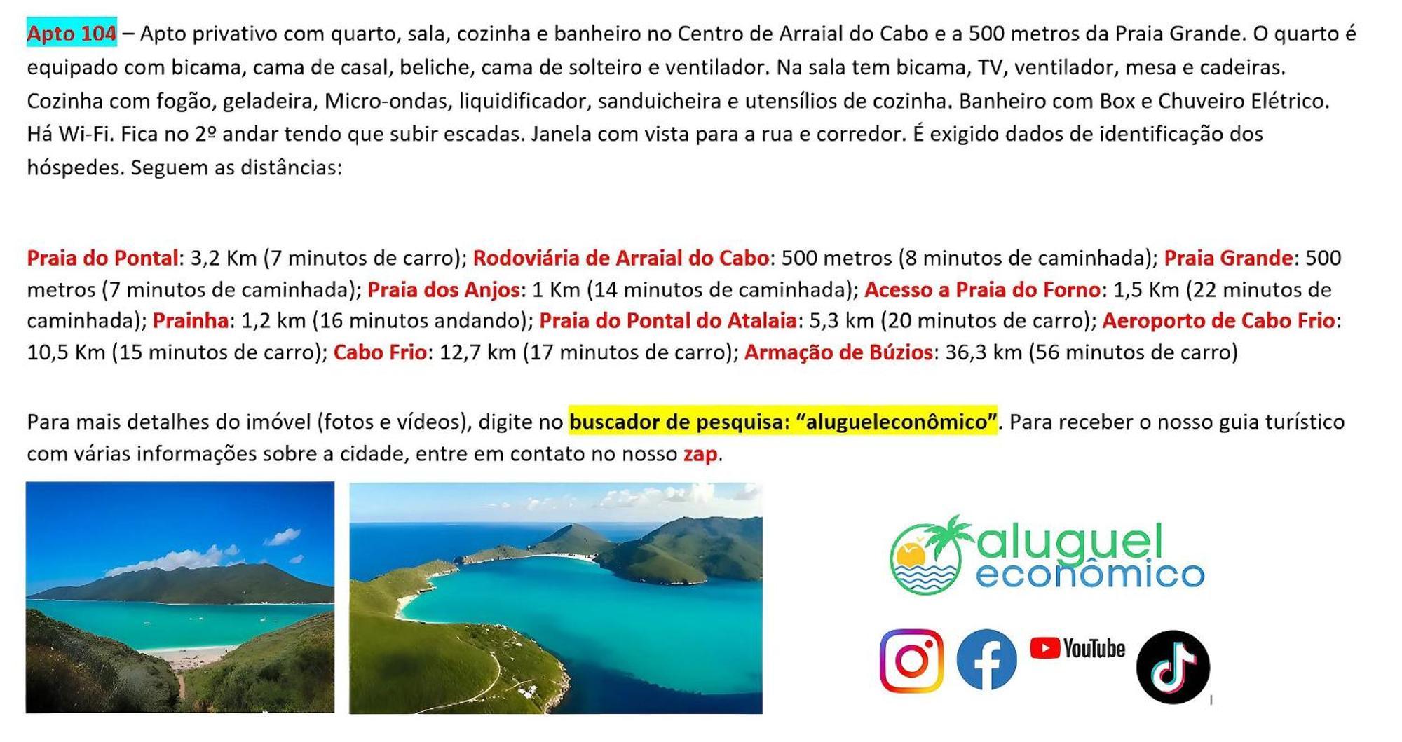 Arraial Do Cabo - Brisas Do Farol - Aluguel Economico Apartamento Exterior foto