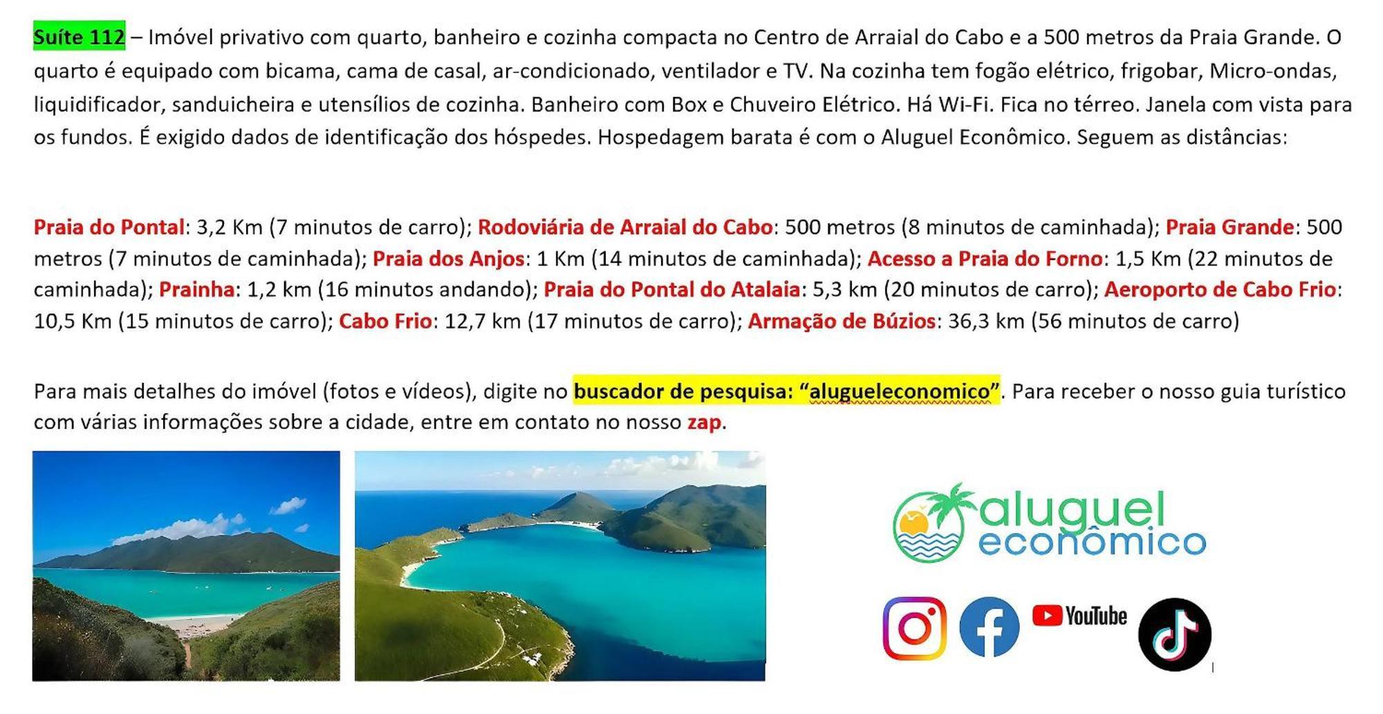 Arraial Do Cabo - Brisas Do Farol - Aluguel Economico Apartamento Exterior foto