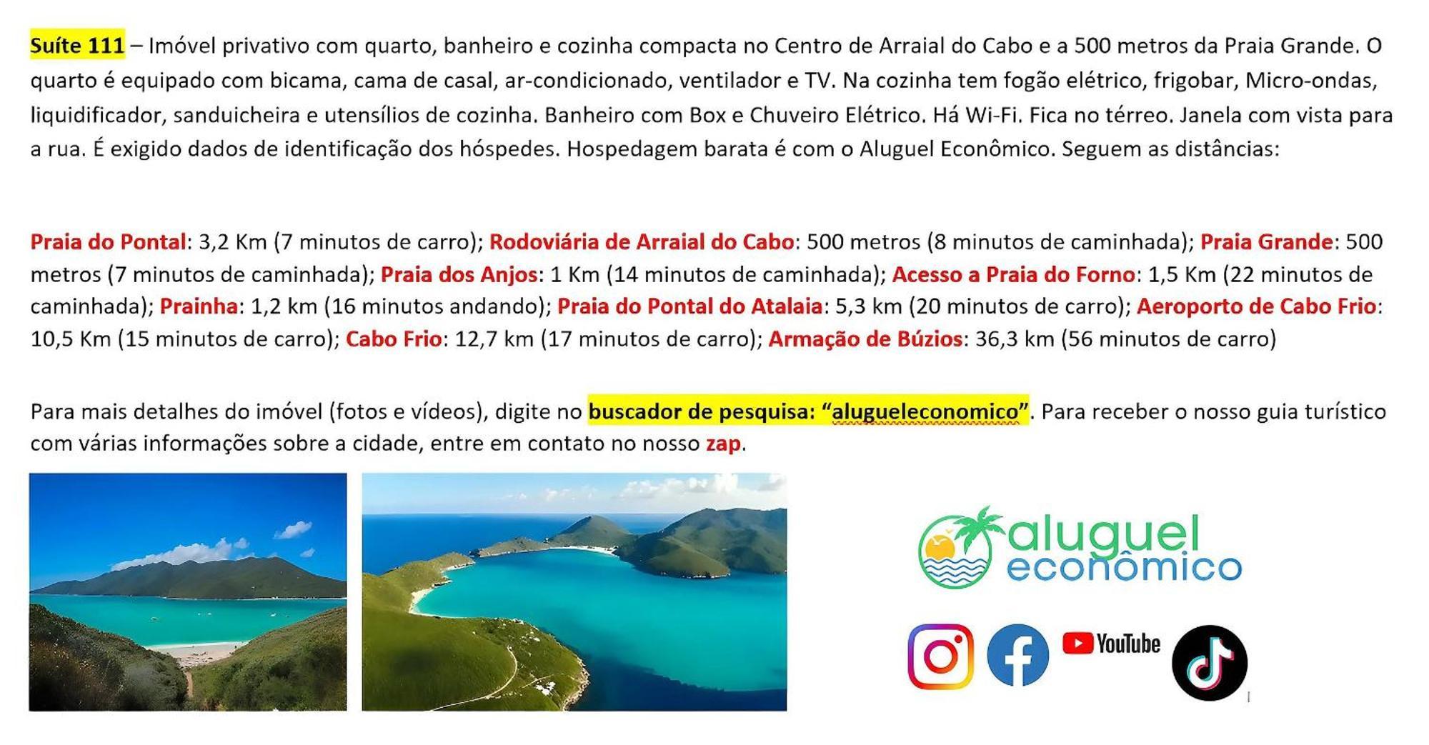 Arraial Do Cabo - Brisas Do Farol - Aluguel Economico Apartamento Exterior foto