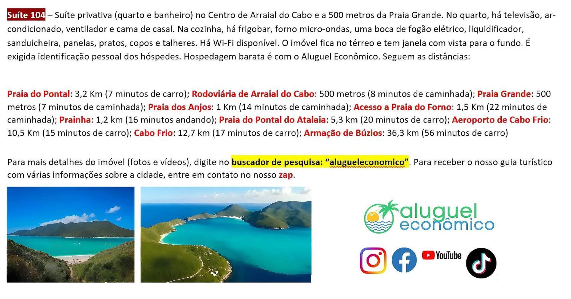 Arraial Do Cabo - Brisas Do Farol - Aluguel Economico Apartamento Exterior foto