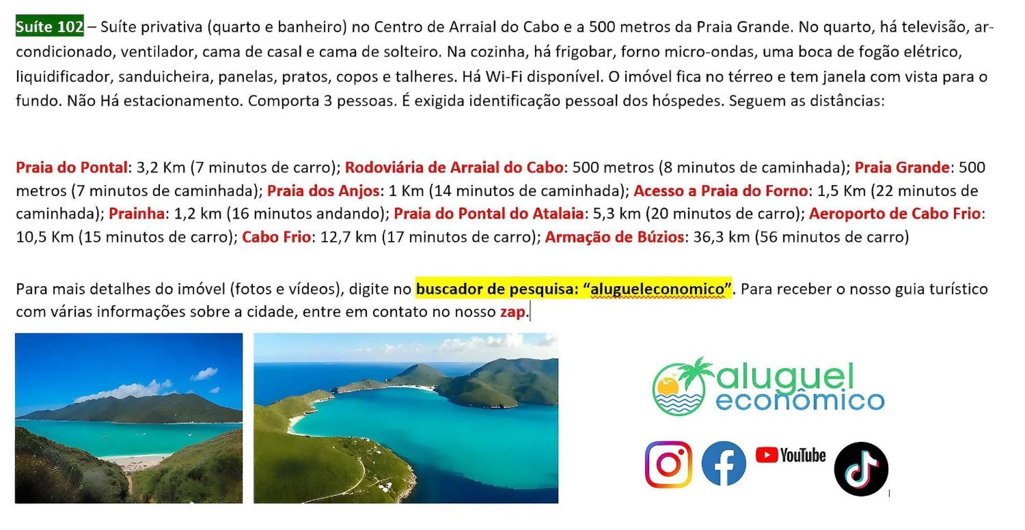 Arraial Do Cabo - Brisas Do Farol - Aluguel Economico Apartamento Exterior foto
