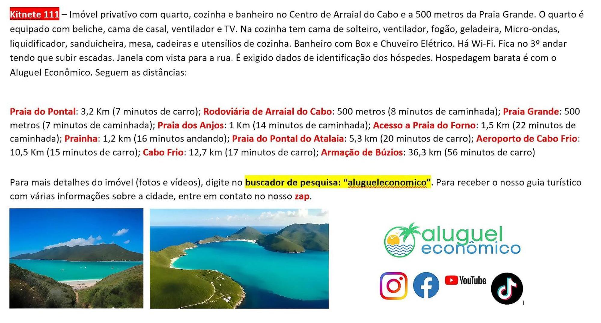 Arraial Do Cabo - Brisas Do Farol - Aluguel Economico Apartamento Exterior foto