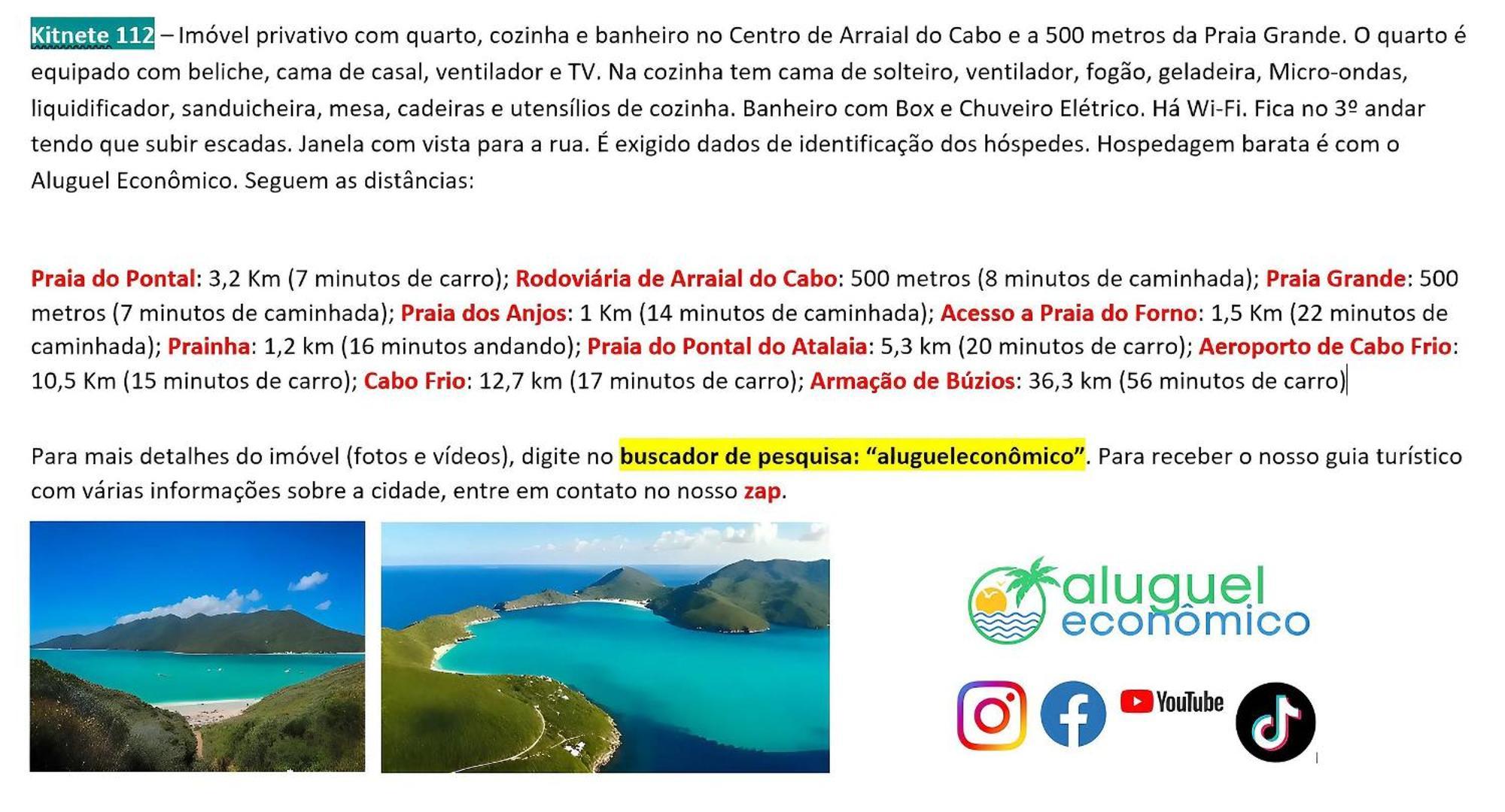 Arraial Do Cabo - Brisas Do Farol - Aluguel Economico Apartamento Exterior foto