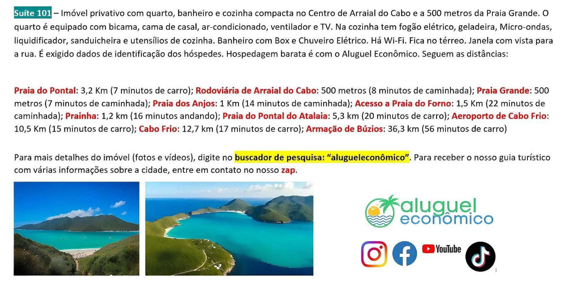 Arraial Do Cabo - Brisas Do Farol - Aluguel Economico Apartamento Exterior foto